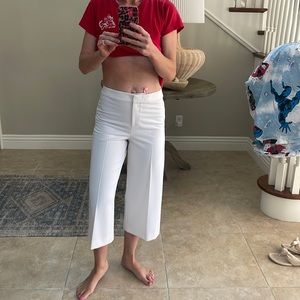 White capris suit like material